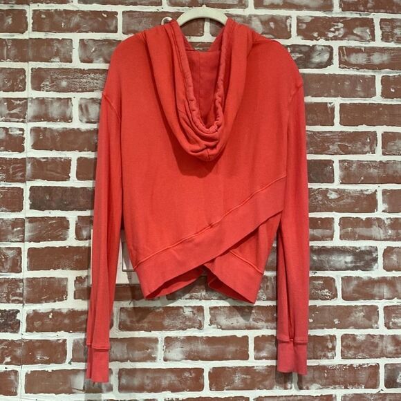 Pam & Gela LF Women's Coral Pink Zip Front Fleece Hoodie Fair Condition Small - Picture 13 of 13